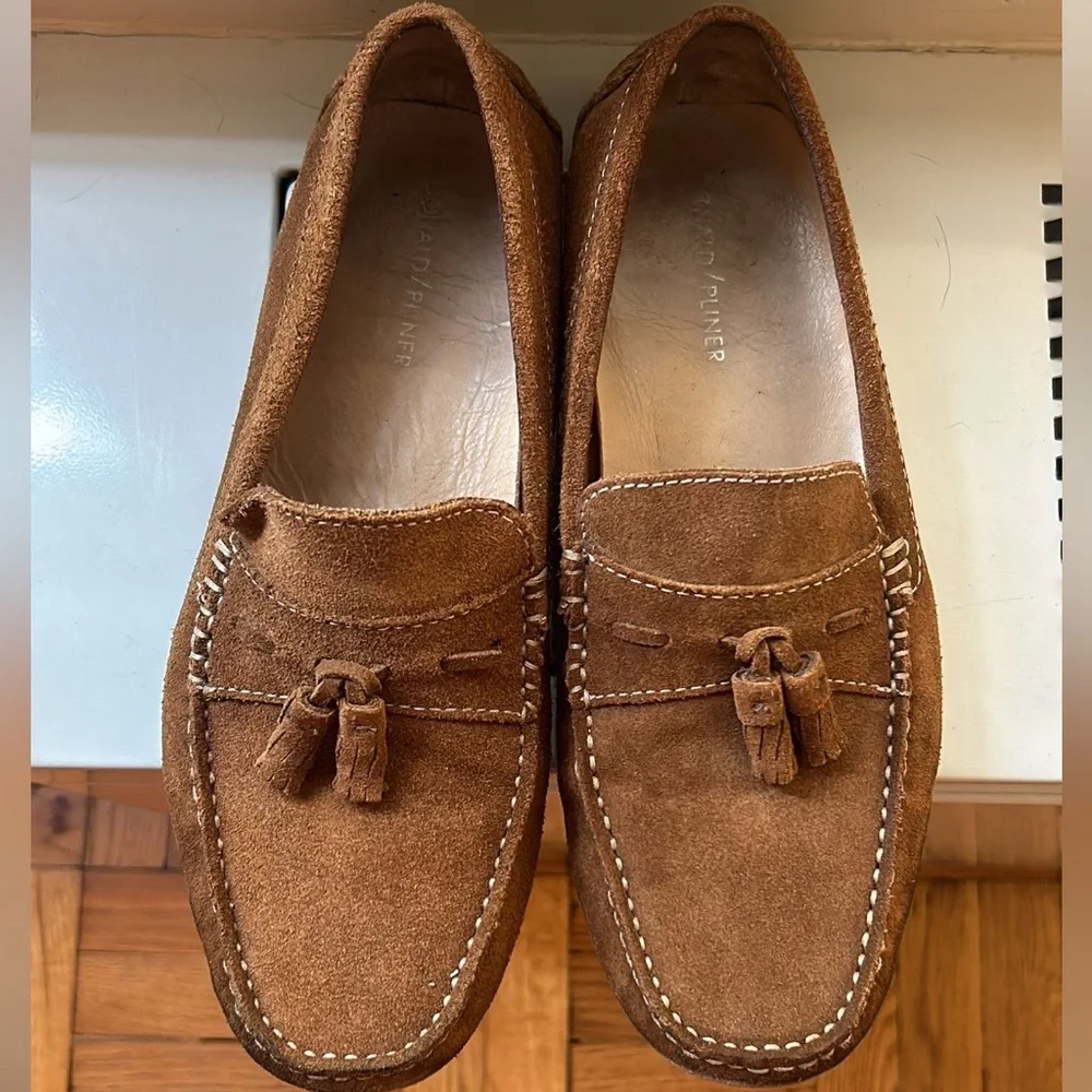 Brown Suede Tassel Loafers